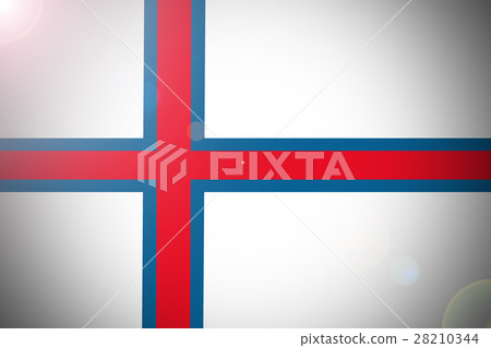 Faroe islnads flag 3D illustration symbol. 28210344