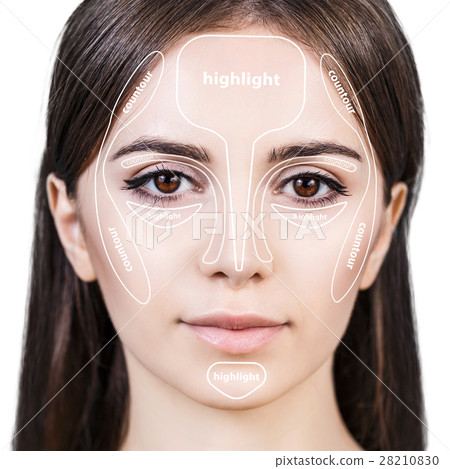 Professional contouring face make-up. Professional contouring face make-up. 28210830