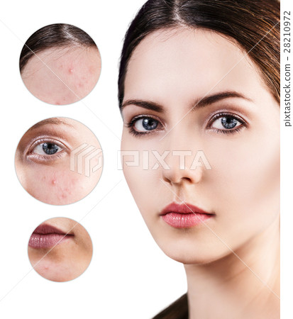 Portrait of young woman with circles 28210972