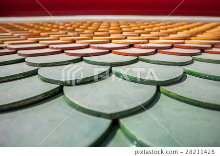 Thai temple roof tiles Thai temple roof tiles 28211428