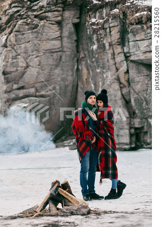 Guy and girl at a picnic. Guy and girl at a picnic. 28215560