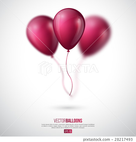 Realistic 3D glossy ballons with blur effect. Realistic 3D glossy ballons with blur effect. 28217493