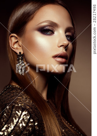 Make up. Glamour portrait of beautiful woman model Make up. Glamour portrait of beautiful woman model 28217498