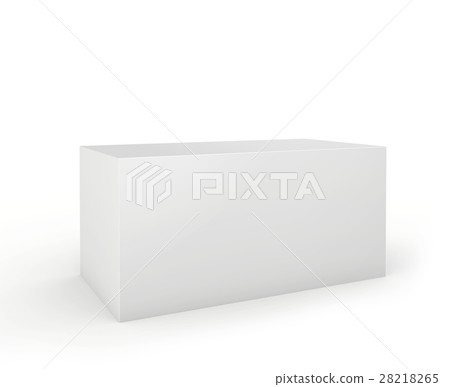 Blank box on white background. 3d render 28218265