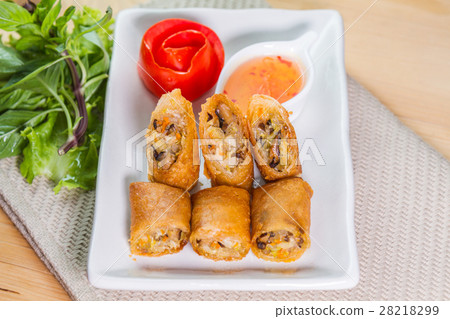 Deep fried spring rolls Deep fried spring rolls 28218299