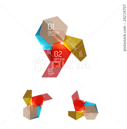 Abstract paper geometric infographic templates 28219707
