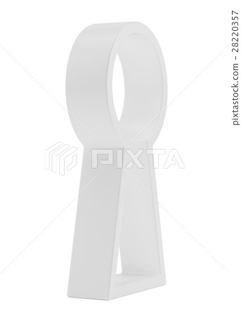 Empty keyhole on white background. 3d rendering 28220357