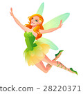 Vector cute flying floral fairy with wings in 28220371