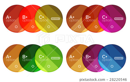 Set of round option diagram template for your data 28220546
