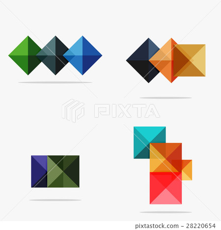 Set of square abstract backgrounds or infographics - Stock Illustration ...