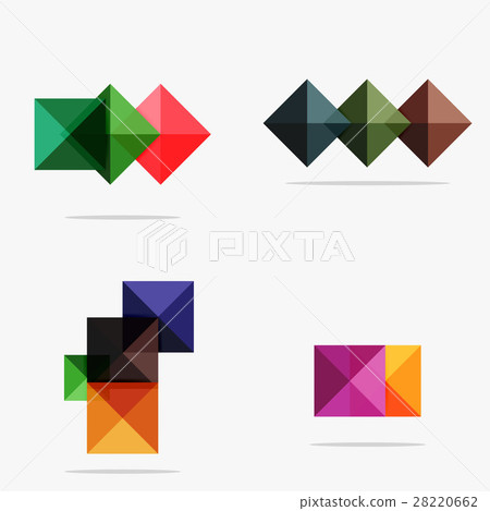 Set of square abstract backgrounds or infographics - Stock Illustration ...
