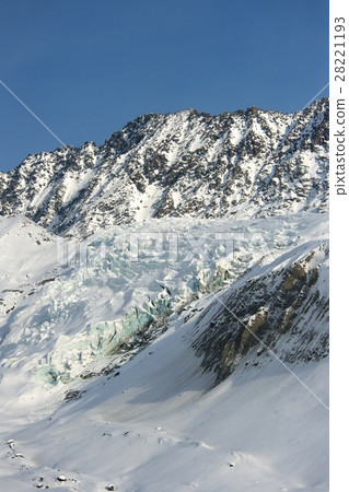 Glacier in the mountains with blue sky 28221193
