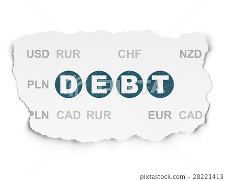 Money concept: Debt on Torn Paper background 28221413