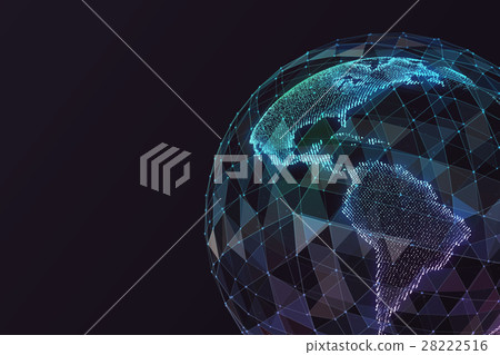 Abstract map of the global network 28222516