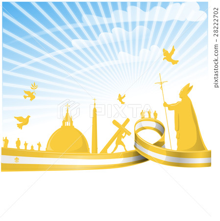 vatican city flag on  background 28222702