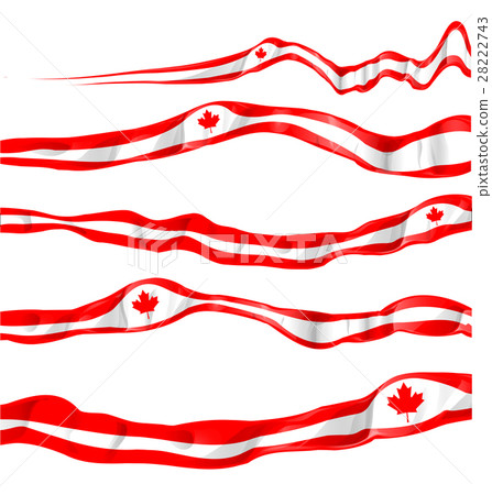 canada flag set isolated on white 28222743