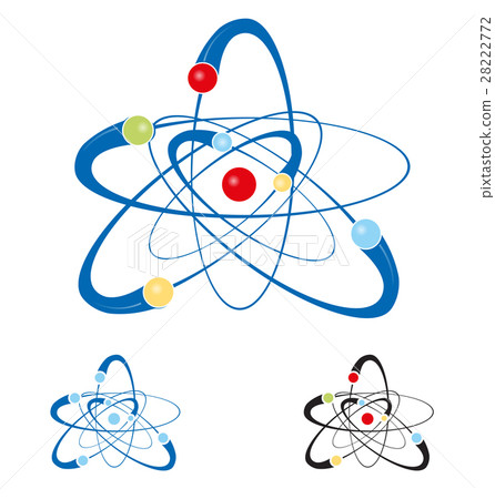 atom symbol set isolated on white background atom symbol set isolated on white background 28222772
