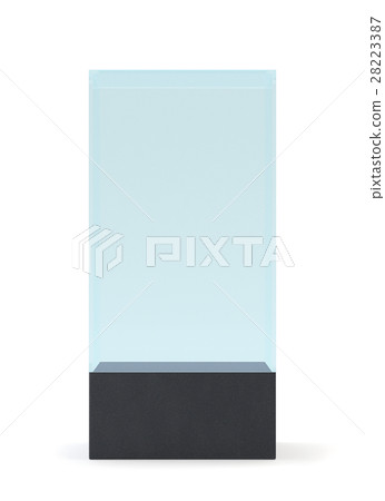 display case. 3d render. isolated on gray display case. 3d render. isolated on gray 28223387
