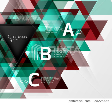 Vector triangle abstract background - Stock Illustration [28223866] - PIXTA