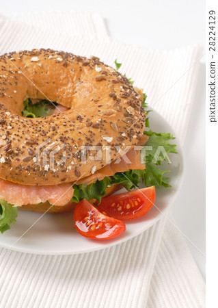 bagel sandwich with salmon bagel sandwich with salmon 28224129