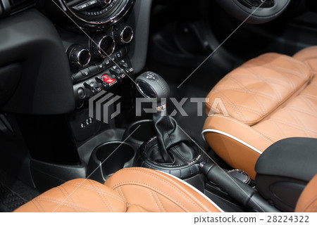 Orange luxury car Interior. Orange luxury car Interior. 28224322