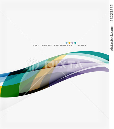 Modern geometric wavy shapes on light 28225285