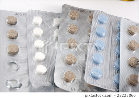 Different medicines. Tablets, pills in blister Different medicines. Tablets, pills in blister 28225866