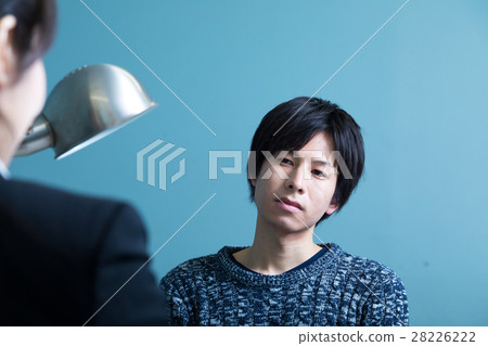 Female police officer male suspect interrogation interrogation room Female police officer male suspect interrogation interrogation room 28226222