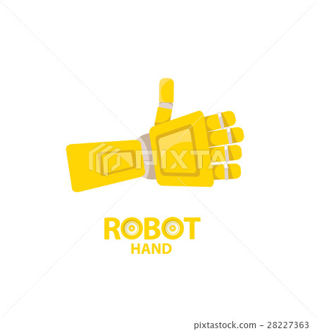 vector robotic arm symbol. robot hand. 28227363