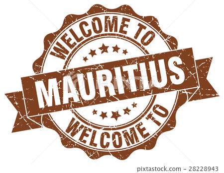 Mauritius round ribbon seal 28228943
