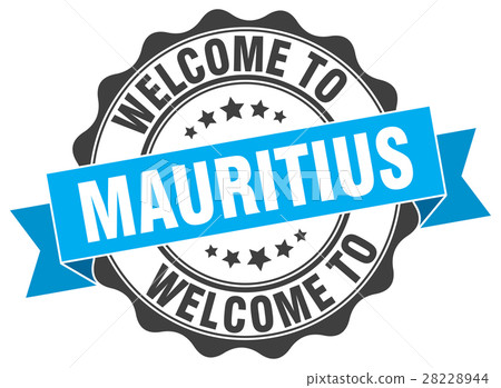 Mauritius round ribbon seal 28228944