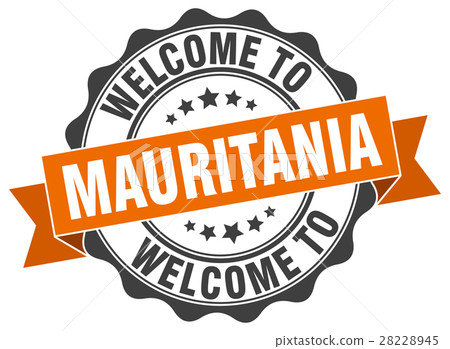 Mauritania round ribbon seal 28228945