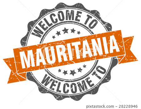 Mauritania round ribbon seal 28228946