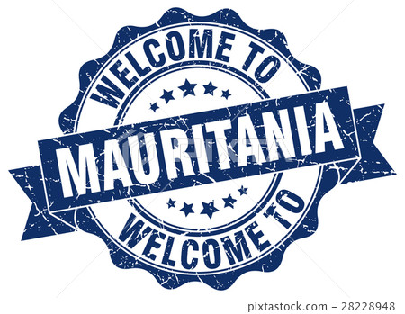 Mauritania round ribbon seal 28228948