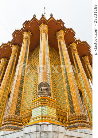 Buddha statue golden temple at the corner towers Buddha statue golden temple at the corner towers 28231168