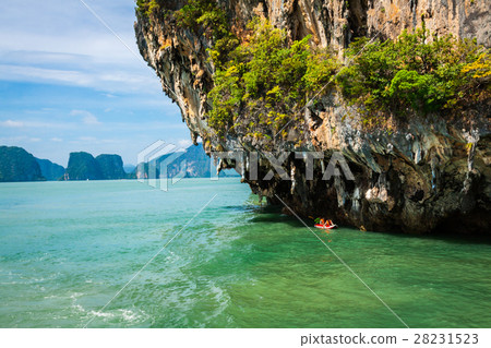 Huge limestone cliff in the Phang Nga Thailand Huge limestone cliff in the Phang Nga Thailand 28231523