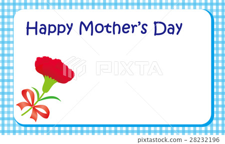 Mother's Day Message Card Carnation Check Business Card Small Size 85mm 51mm 28232196