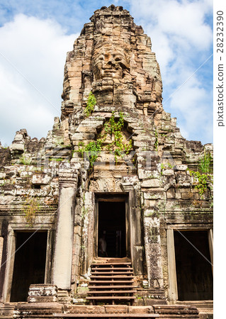 Faces of ancient Bayon Temple At Angkor Wat,  28232390