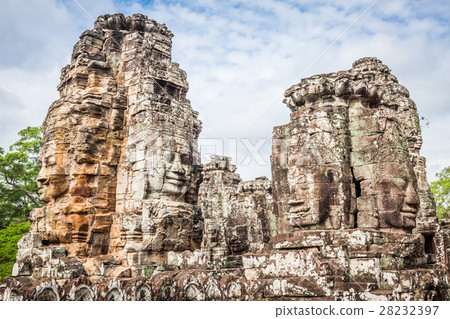Faces of ancient Bayon Temple At Angkor Wat, 28232397