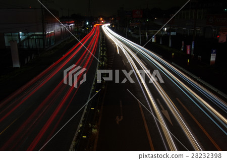 汽車燈的軌跡 28232398