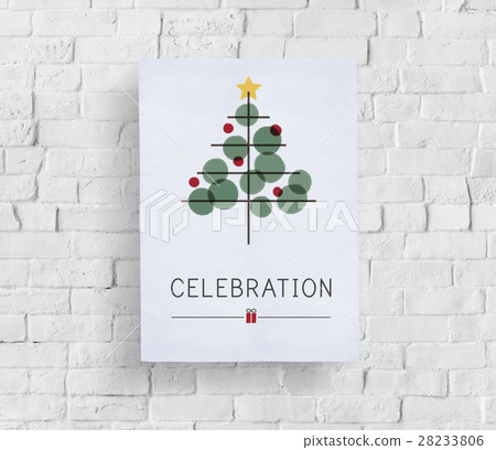 Christmas Tree Celebration Tinsel Concept Christmas Tree Celebration Tinsel Concept 28233806