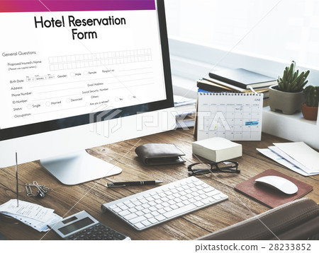 Hotel Booking Reservation Form Concept 28233852
