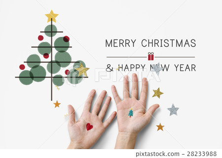 Christmas Tree Celebration Tinsel Concept 28233988