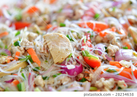 Spicy vermicelli salad, Thai food. Spicy vermicelli salad, Thai food. 28234638