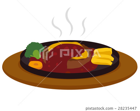Hamburger steak illustrations Hamburger steak illustrations 28235447