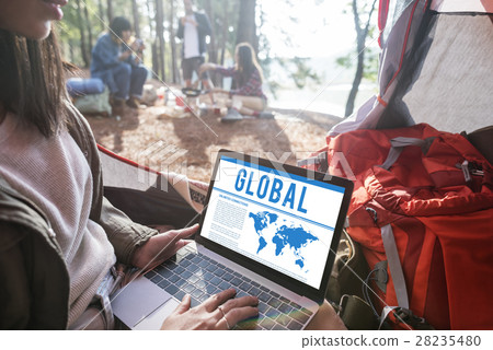 Global Worldwide Map Marketing Concept 28235480