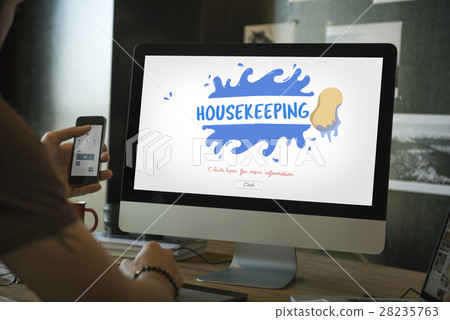 Housekeeping Wash Service Help Concept Housekeeping Wash Service Help Concept 28235763