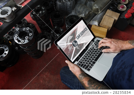 Construction Master Plan Draft Blueprint Male Laptop Concept 28235834