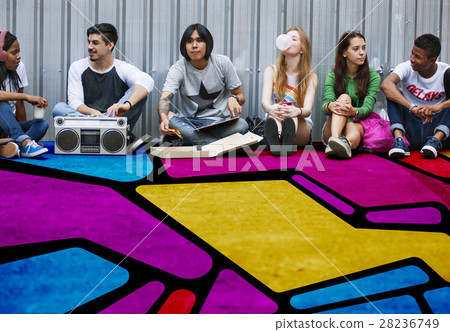 Abstract Colorful Drawing Uillustration Concept 28236749