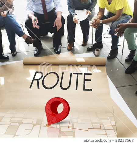 Route Navigation Map Location Journey GPS Concept 28237567